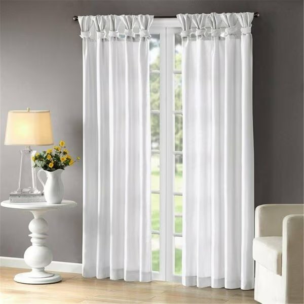 Emilia Window Curtain, White, Madison Park, Mfr#: WIN40-119